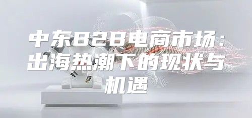 中东B2B电商市场：出海热潮下的现状与机遇