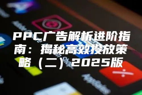 PPC广告解析进阶指南：揭秘高效投放策略二2025版