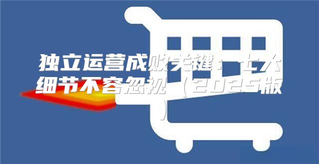 独立运营成败关键：七大细节不容忽视2025版