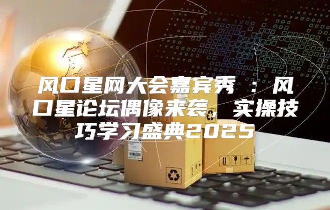 风口星网大会嘉宾秀③：风口星论坛偶像来袭，实操技巧学习盛典2025