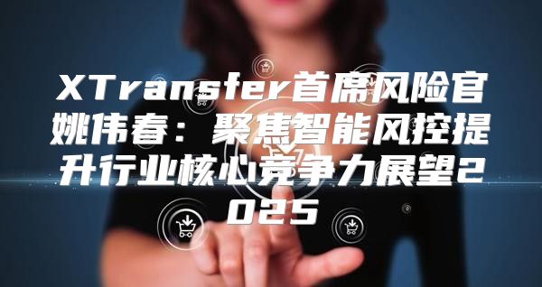 XTransfer首席风险官姚伟春：聚焦智能风控提升行业核心竞争力展望2025