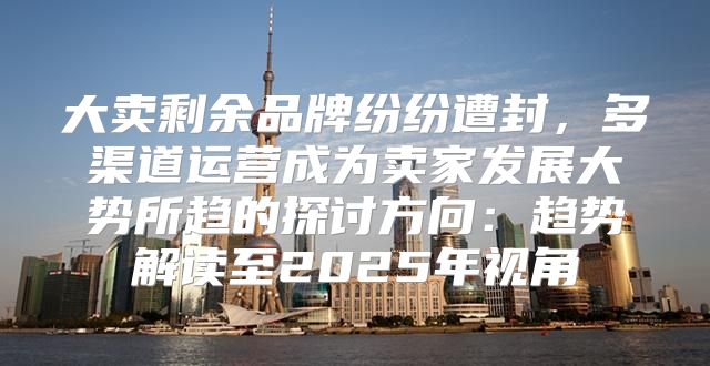 大卖剩余品牌纷纷遭封，多渠道运营成为卖家发展大势所趋的探讨方向：趋势解读至2025年视角