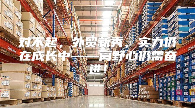 对不起，外贸新秀，实力仍在成长中——离野心仍需奋进！
