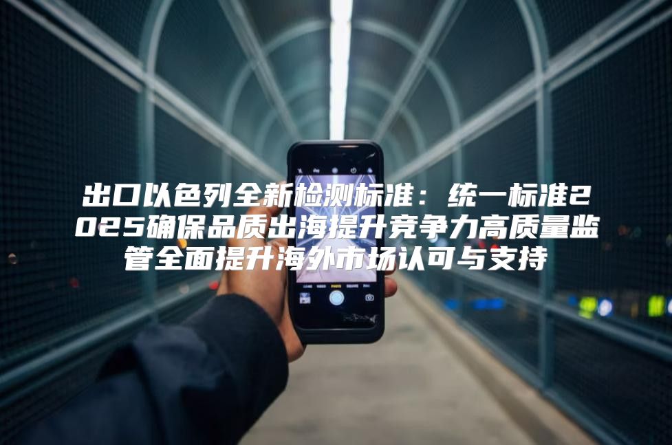 出口以色列全新检测标准：统一标准2025确保品质出海提升竞争力高质量监管全面提升海外市场认可与支持