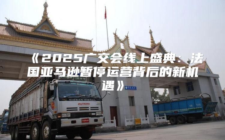 2025广交会线上盛典：法国亚马逊暂停运营背后的新机遇