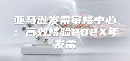 亚马逊发票审核中心：高效核验202X年发票