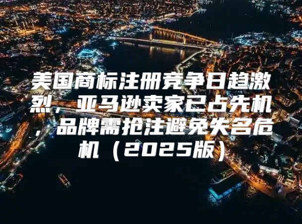 美国商标注册竞争日趋激烈，亚马逊卖家已占先机，品牌需抢注避免失名危机2025版