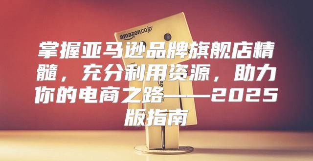 掌握亚马逊品牌旗舰店精髓，充分利用资源，助力你的电商之路——2025版指南