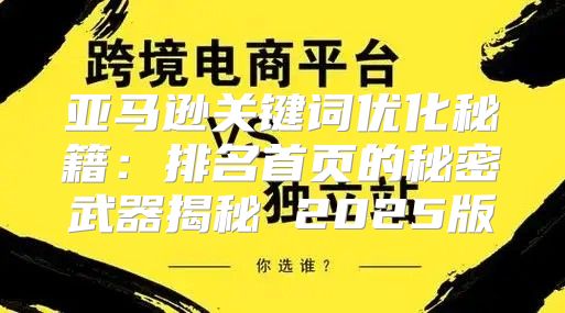 亚马逊关键词优化秘籍：排名首页的秘密武器揭秘 2025版