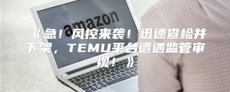 急！风控来袭！迅速查检并下架，TEMU平台遭遇监管审视！