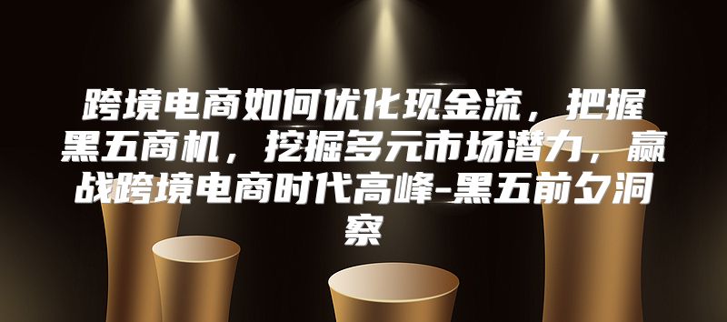 跨境电商如何优化现金流，把握黑五商机，挖掘多元市场潜力，赢战跨境电商时代高峰-黑五前夕洞察