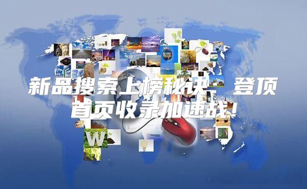 新品搜索上榜秘诀：登顶首页收录加速战！