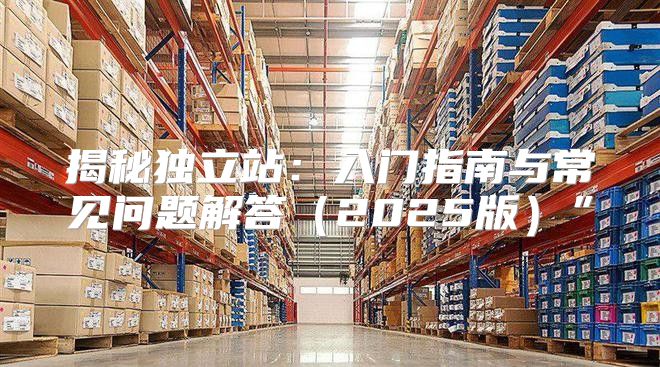 揭秘独立站：入门指南与常见问题解答2025版”