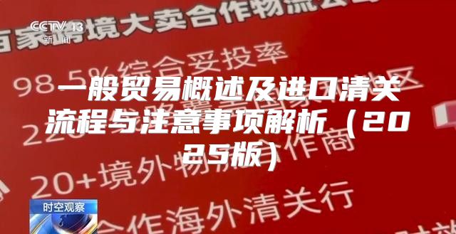 一般贸易概述及进口清关流程与注意事项解析2025版