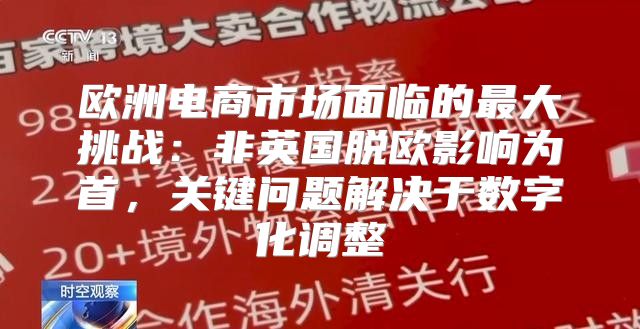 欧洲电商市场面临的最大挑战：非英国脱欧影响为首，关键问题解决于数字化调整