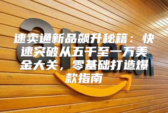 速卖通新品飙升秘籍：快速突破从五千至一万美金大关，零基础打造爆款指南