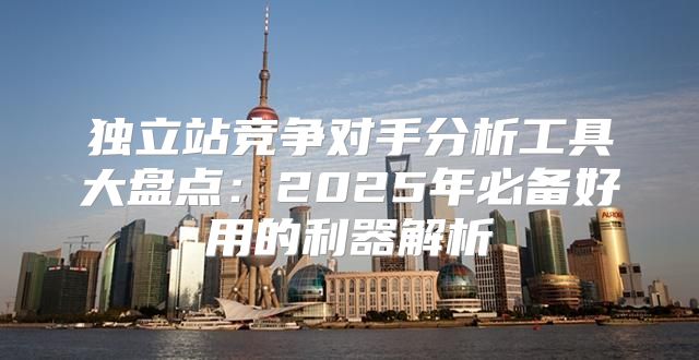独立站竞争对手分析工具大盘点：2025年必备好用的利器解析