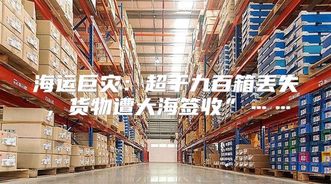 海运巨灾：超千九百箱丢失，货物遭大海签收”……