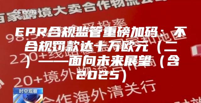 EPR合规监管重磅加码：不合规罚款达十万欧元二——面向未来展望含2025