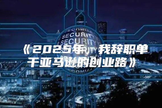 2025年，我辞职单干亚马逊的创业路
