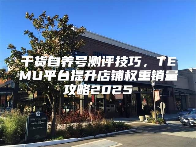 干货自养号测评技巧，TEMU平台提升店铺权重销量攻略2025