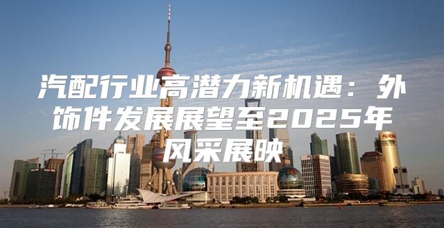 汽配行业高潜力新机遇：外饰件发展展望至2025年风采展映
