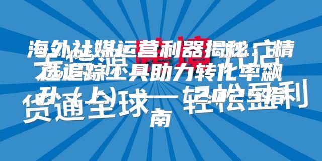 海外社媒运营利器揭秘：精选追踪工具助力转化率飙升上—— 2025指南
