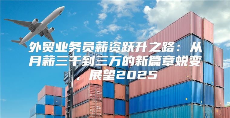 外贸业务员薪资跃升之路：从月薪三千到三万的新篇章蜕变，展望2025