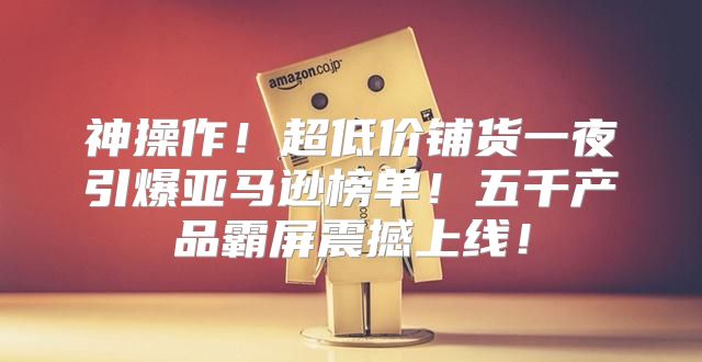 神操作！超低价铺货一夜引爆亚马逊榜单！五千产品霸屏震撼上线！