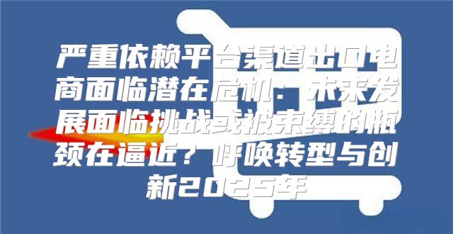 严重依赖平台渠道出口电商面临潜在危机：未来发展面临挑战或被束缚的瓶颈在逼近？呼唤转型与创新2025年