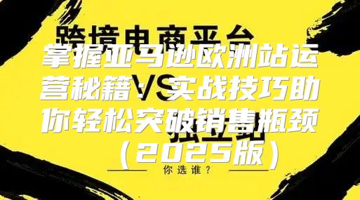 掌握亚马逊欧洲站运营秘籍：实战技巧助你轻松突破销售瓶颈2025版