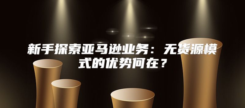 新手探索亚马逊业务：无货源模式的优势何在？