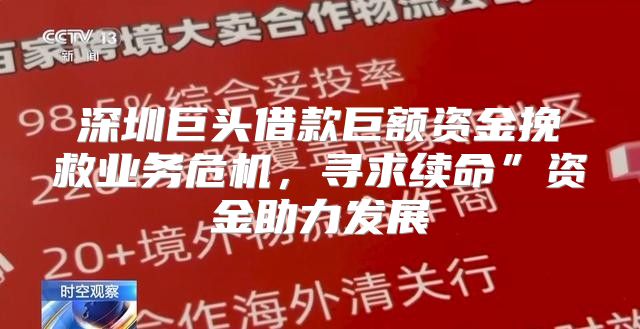深圳巨头借款巨额资金挽救业务危机，寻求续命”资金助力发展