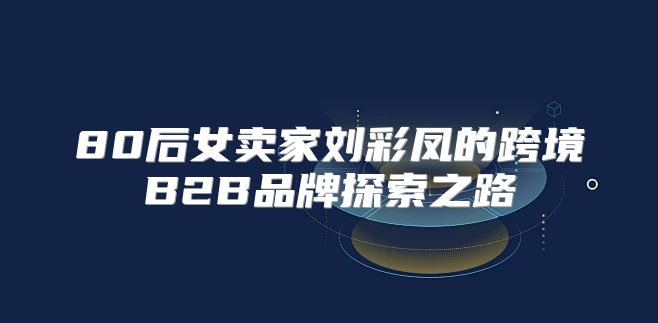 80后女卖家刘彩凤的跨境B2B品牌探索之路