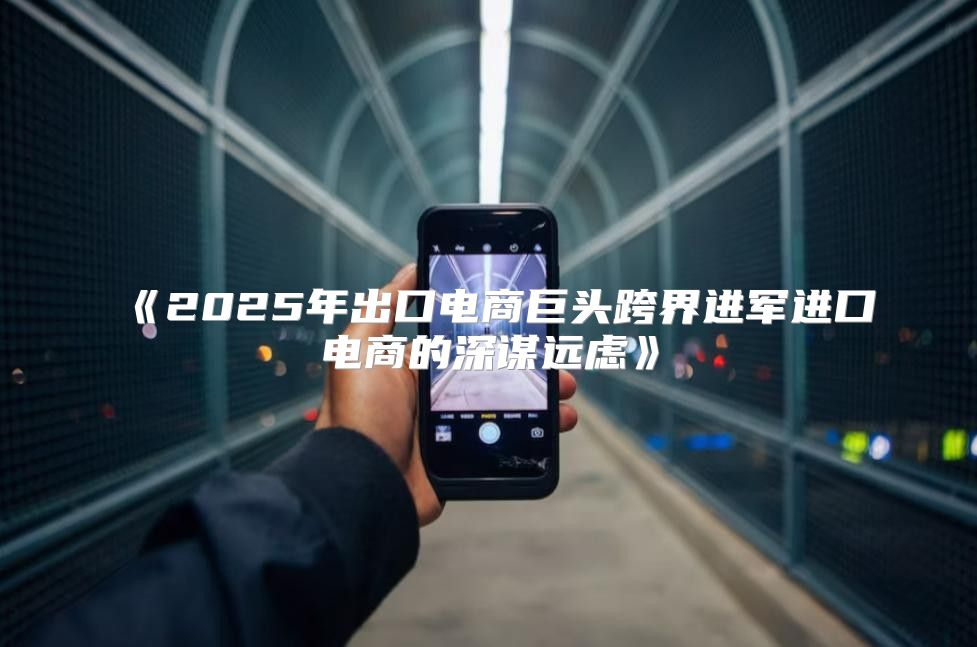 2025年出口电商巨头跨界进军进口电商的深谋远虑