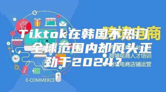 Tiktok在韩国不热门，全球范围内却风头正劲于2025？