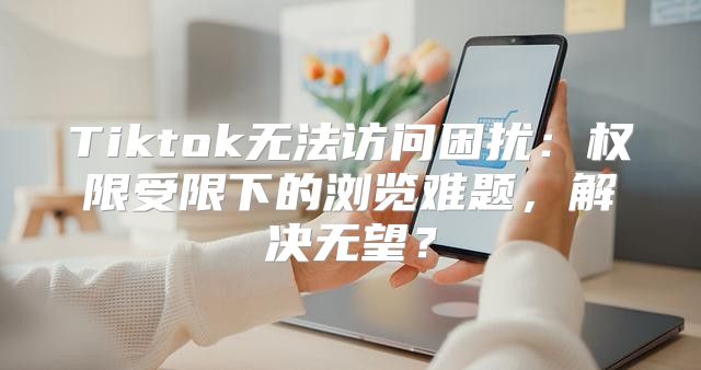 Tiktok无法访问困扰：权限受限下的浏览难题，解决无望？