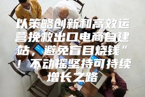 以策略创新和高效运营挽救出口电商自建站，避免盲目烧钱”！不动摇坚持可持续增长之路