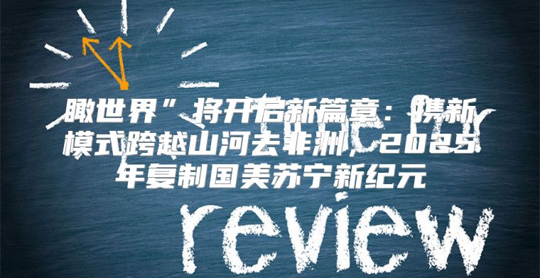 瞰世界”将开启新篇章：携新模式跨越山河去非洲，2025年复制国美苏宁新纪元