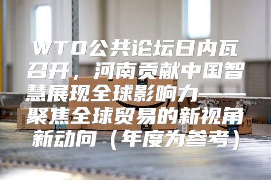 WTO公共论坛日内瓦召开，河南贡献中国智慧展现全球影响力——聚焦全球贸易的新视角新动向年度为参考