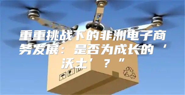 重重挑战下的非洲电子商务发展：是否为成长的‘沃土’？”