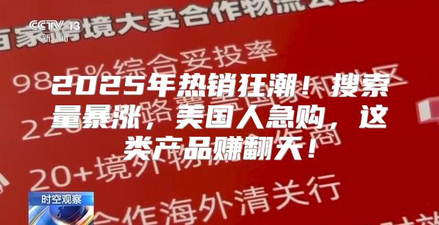2025年热销狂潮！搜索量暴涨，美国人急购，这类产品赚翻天！