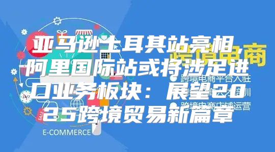 亚马逊土耳其站亮相，阿里国际站或将涉足进口业务板块：展望2025跨境贸易新篇章