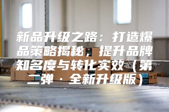 新品升级之路：打造爆品策略揭秘，提升品牌知名度与转化实效第二弹·全新升级版