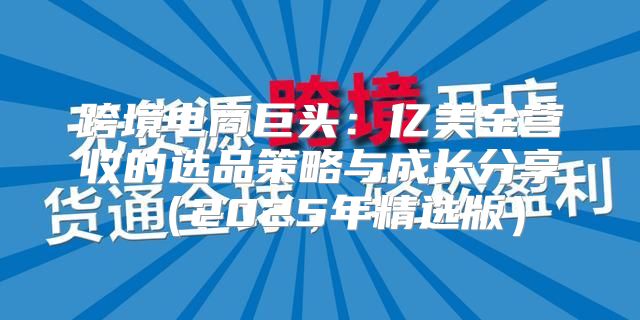 跨境电商巨头：亿美金营收的选品策略与成长分享2025年精选版