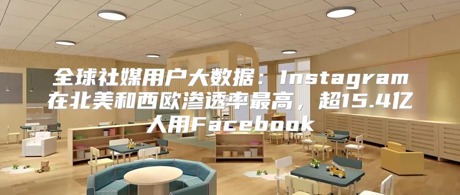 全球社媒用户大数据：Instagram在北美和西欧渗透率最高，超15.4亿人用Facebook