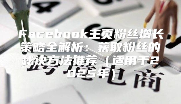 Facebook主页粉丝增长策略全解析：获取粉丝的秘诀方法推荐适用于2025年