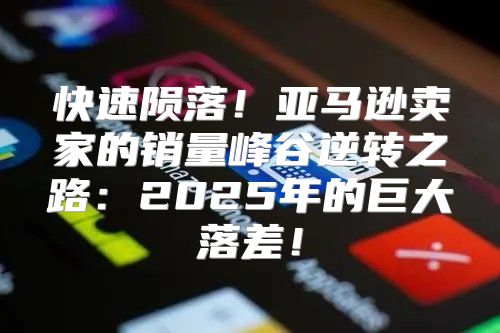 快速陨落！亚马逊卖家的销量峰谷逆转之路：2025年的巨大落差！