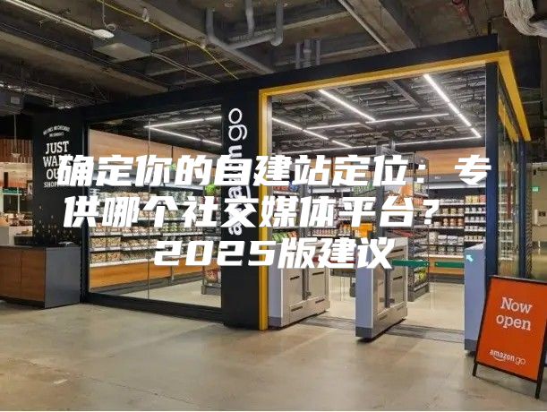 确定你的自建站定位：专供哪个社交媒体平台？ 2025版建议
