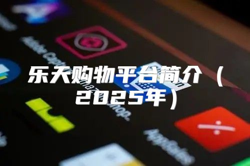 乐天购物平台简介2025年